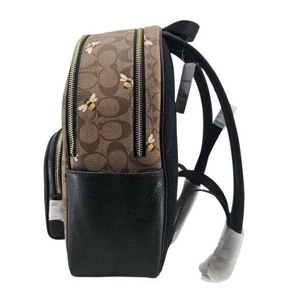 Coach Court Backpack In Signature Canvas With Bee Print NWT - Picture 5 of 9